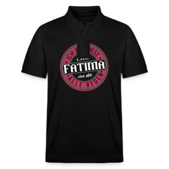 Fatima Geschenkidee Geschenk Geburtstag - Stanley/Stella Unisex Bio-Poloshirt PREPSTER - Schwarz - Vorne - Roxy (174cm) & Andy (188cm)