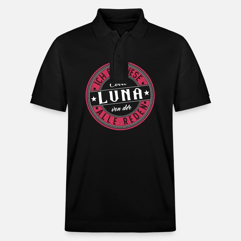 Luna Geschenkidee Geschenk Geburtstag - Stanley/Stella Unisex Bio-Poloshirt PREPSTER - Schwarz