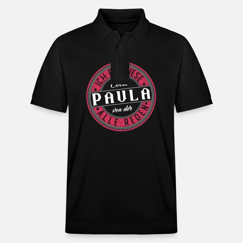 Paula Geschenkidee Geschenk Geburtstag - Stanley/Stella Unisex Bio-Poloshirt PREPSTER - Schwarz