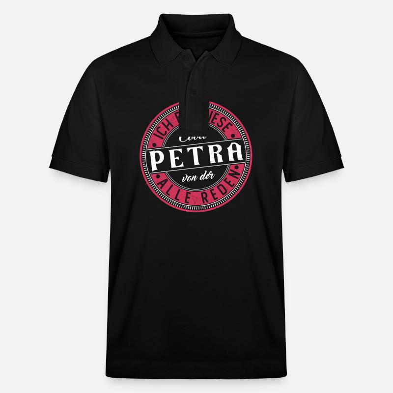 Petra Geschenkidee Geschenk Geburtstag - Stanley/Stella Unisex Bio-Poloshirt PREPSTER - Schwarz