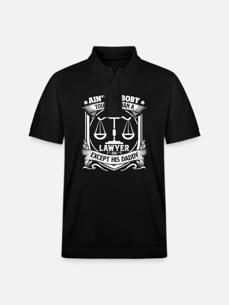 Lawyer Lawyer Daddy Is Tougher - Stanley/Stella Unisex Organic Polo Shirt PREPSTER - black