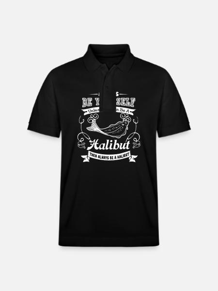 Halibut Always Be A Halibut - Stanley/Stella Unisex Organic Polo Shirt PREPSTER - black
