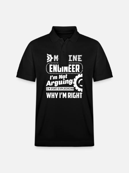 Marine Engineer Proud Marine Engineer - Stanley/Stella Unisex Organic Polo Shirt PREPSTER - black