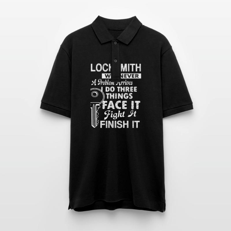 Locksmith Locksmith Solves Problem Stanley/Stella Unisex Organic Polo Shirt PREPSTER