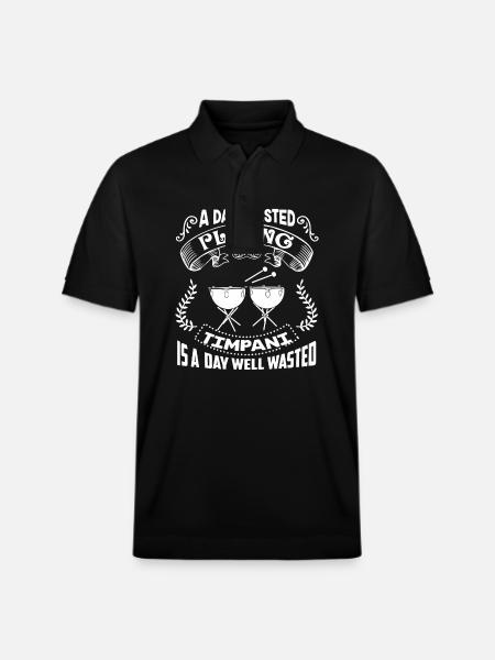 Timpani A Day Playing Timpani - Stanley/Stella Unisex Organic Polo Shirt PREPSTER - black