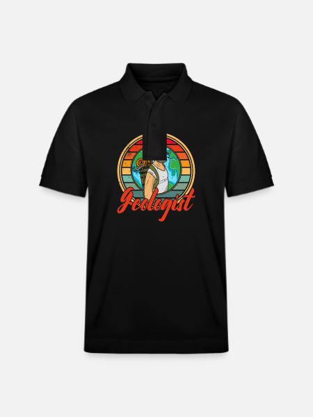 Geologist Rock Geology Profession Scientist - Stanley/Stella Unisex Organic Polo Shirt PREPSTER - black