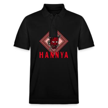 Japanische Tengu Hannya Kitsune Maske - Stanley/Stella Unisex Bio-Poloshirt PREPSTER - Schwarz - Vorne - Roxy (174cm) & Andy (188cm)