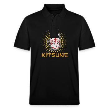 Japanische Tengu Hannya Kitsune Maske - Stanley/Stella Unisex Bio-Poloshirt PREPSTER - Schwarz - Vorne - Roxy (174cm) & Andy (188cm)
