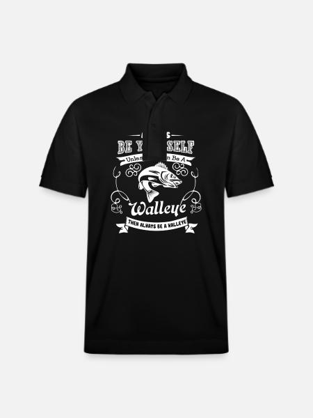 Walleye Always Be A Walleye - Stanley/Stella Unisex Organic Polo Shirt PREPSTER - black