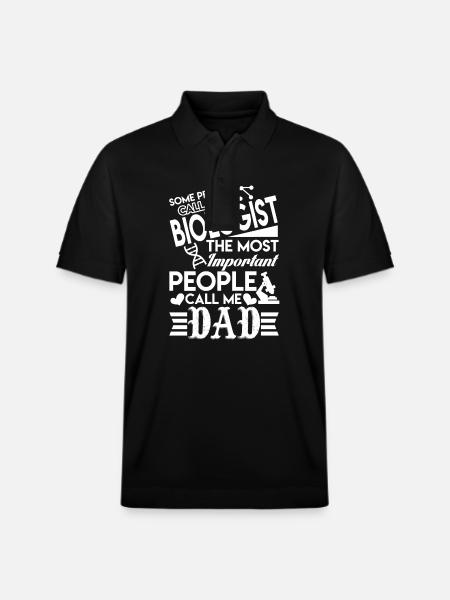 Biologist Biologist Dad - Stanley/Stella Unisex Organic Polo Shirt PREPSTER - black