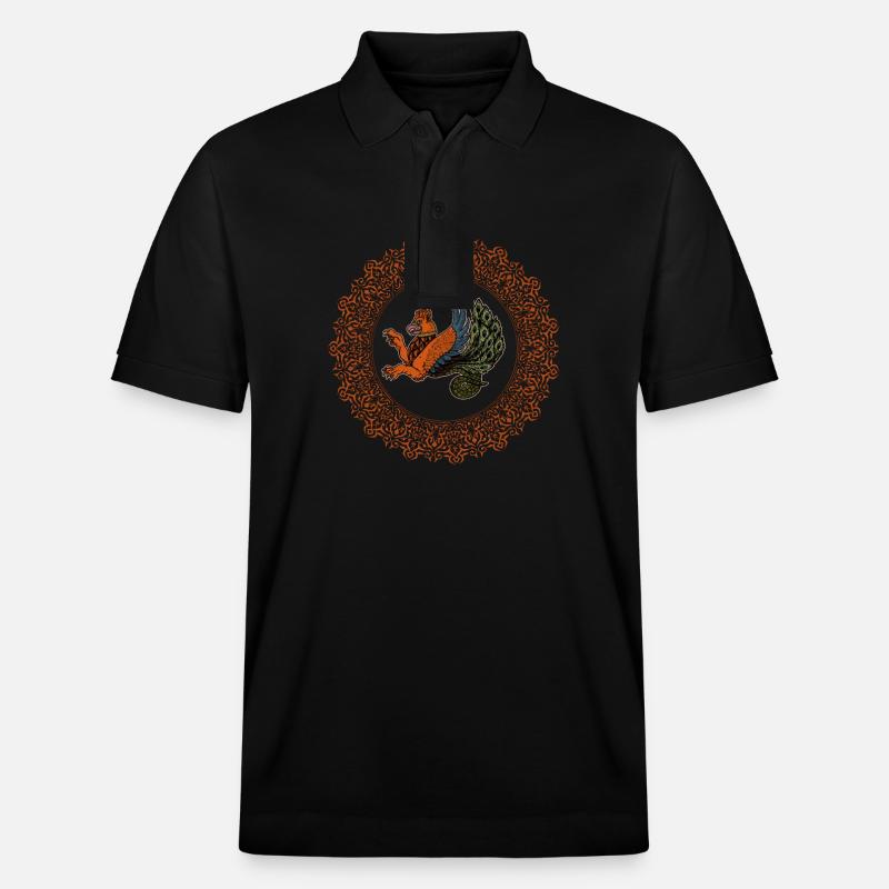 Faravahar Zoroastrisme Simurgh Perse - Polo PREPSTER bio Stanley/Stella Unisexe - noir