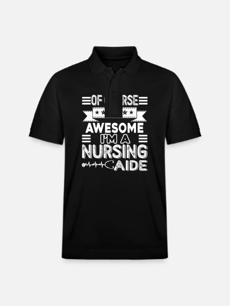 Nursing Aide Awesome Nursing Aide - Stanley/Stella Unisex Organic Polo Shirt PREPSTER - black