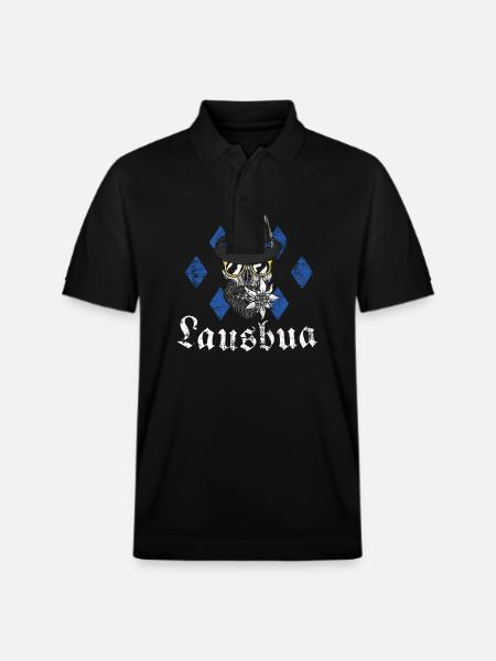 Lausbua bavarian blue - Stanley/Stella Unisex Organic Polo Shirt PREPSTER - black