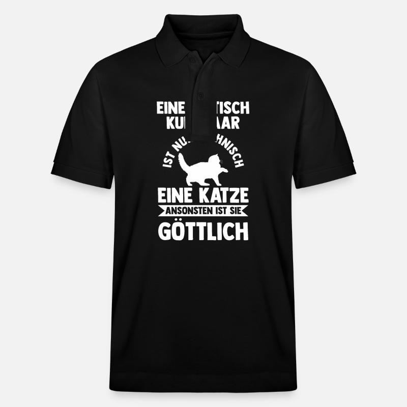 Britisch Kurzhaar Katze - Stanley/Stella Unisex Bio-Poloshirt PREPSTER - Schwarz