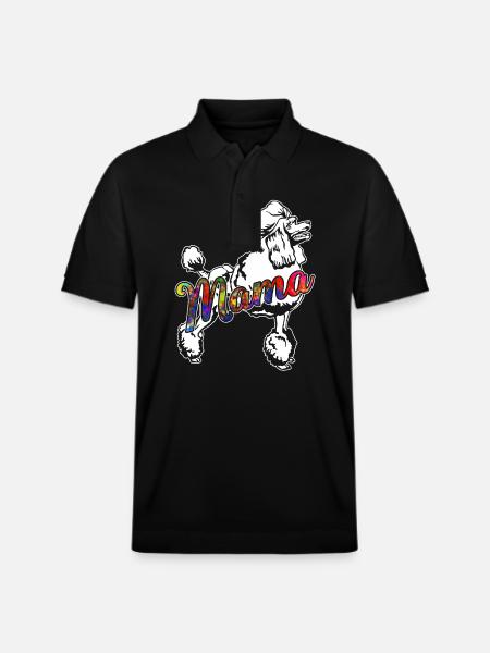 Poodle Poodle Mama - Stanley/Stella Unisex Organic Polo Shirt PREPSTER - black