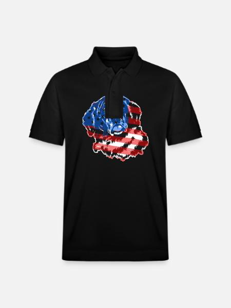 Saint Bernard Saint Bernard Flag - Stanley/Stella Unisex Organic Polo Shirt PREPSTER - black