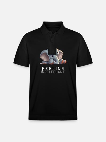 Lustiger Wortwitz irrelevant - Elephant - Stanley/Stella Unisex Bio-Poloshirt PREPSTER - Schwarz