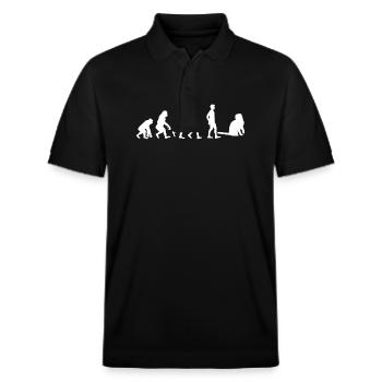 Scottish Fold Scottish Fold Evolution - Stanley/Stella Unisex Organic Polo Shirt PREPSTER - black - Front - Roxy (174cm) & Andy (188cm)