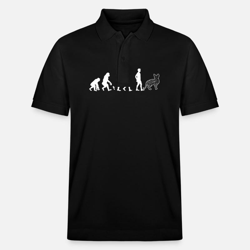 Savannah Cat Savannah Cat Evolution - Stanley/Stella Unisex Organic Polo Shirt PREPSTER - black