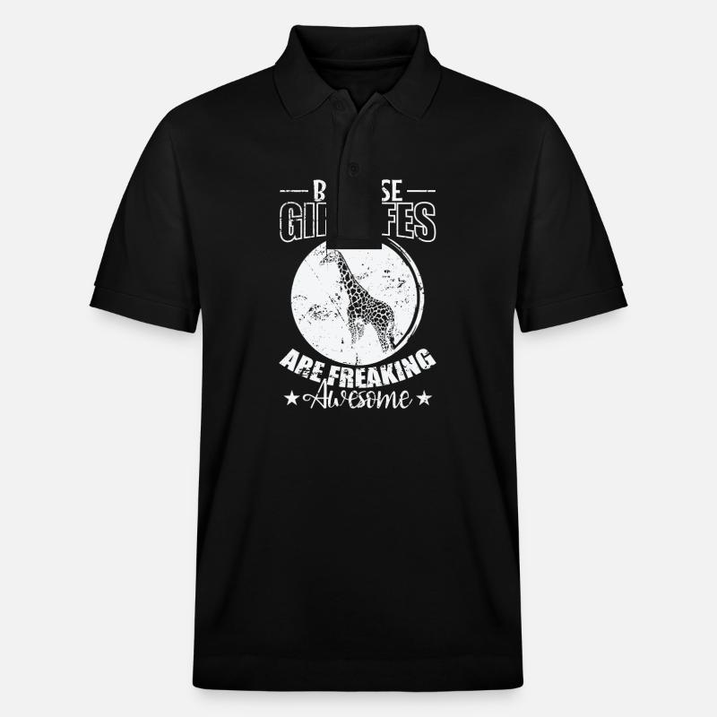 Because Giraffes are freaking awesome - Stanley/Stella Unisex Bio-Poloshirt PREPSTER - Schwarz