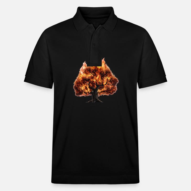 Arbre en feu - Polo PREPSTER bio Stanley/Stella Unisexe - noir
