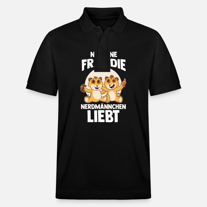 Erdmännchen Nerdmännchen - Stanley/Stella Unisex Bio-Poloshirt PREPSTER - Schwarz