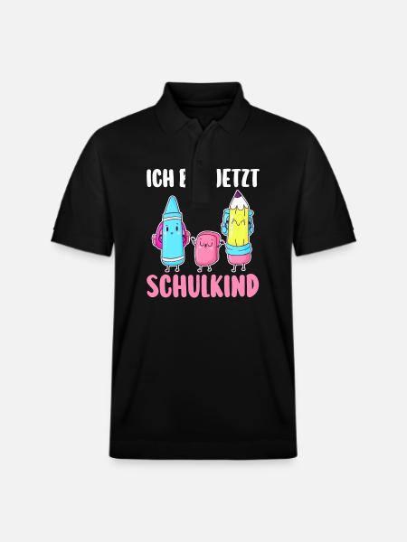Schulkind Schulbeginn Erste Klasse Einschulung - Stanley/Stella Unisex Bio-Poloshirt PREPSTER - Schwarz