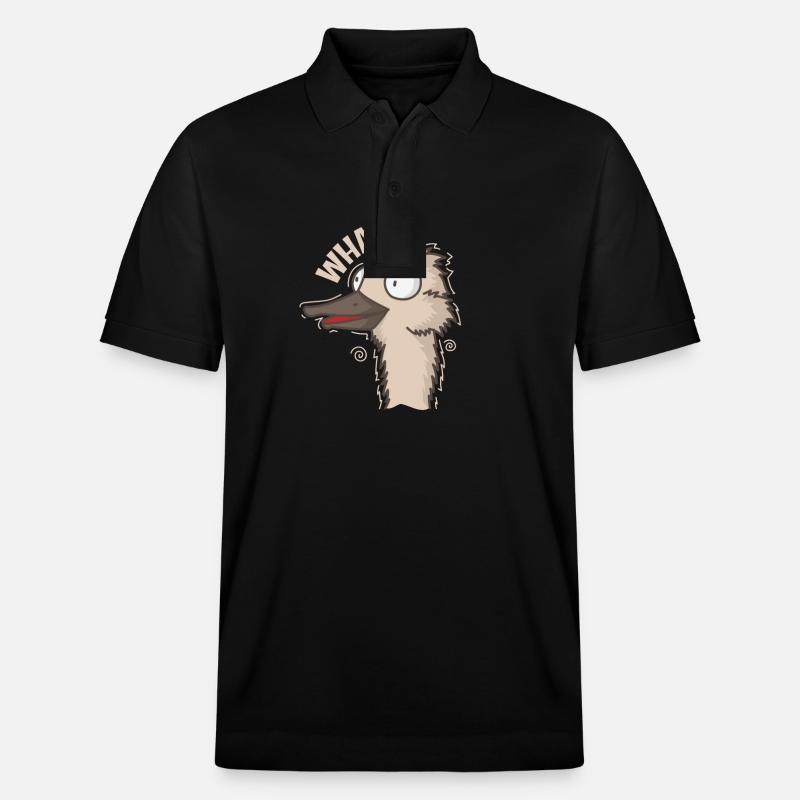 What? Strauß Vogel Tier Sprinter - Stanley/Stella Unisex Bio-Poloshirt PREPSTER - Schwarz