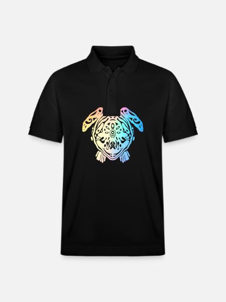 Turtle Sea Turtle Tortoise - Stanley/Stella Unisex Organic Polo Shirt PREPSTER - black