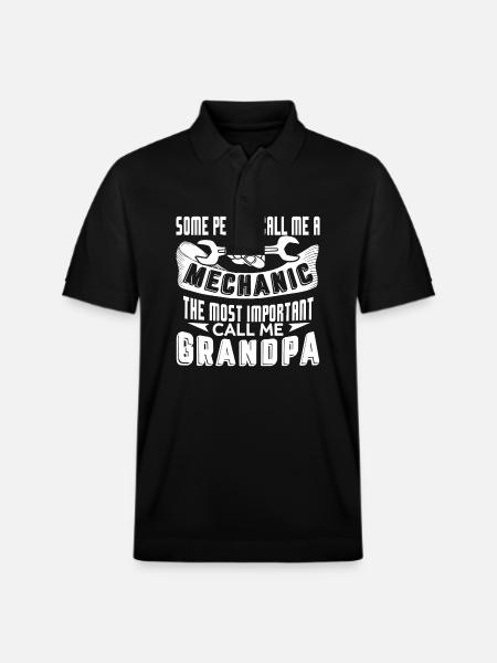 Mechanic Mechanic Grandpa - Stanley/Stella Unisex Organic Polo Shirt PREPSTER - black