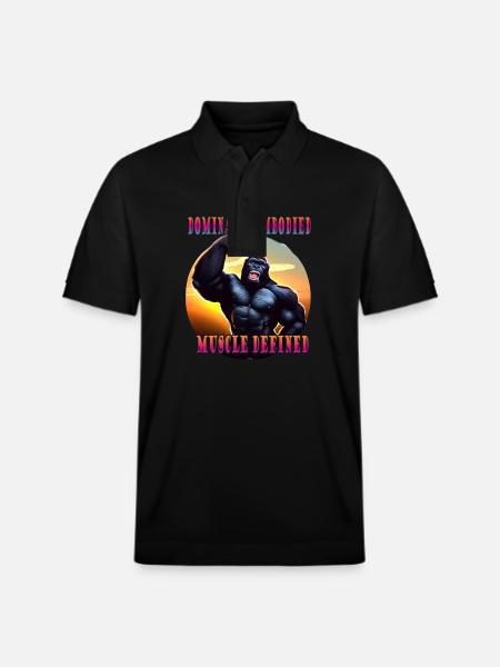 Dominance embodied muscle defined - Stanley/Stella Unisex Organic Polo Shirt PREPSTER - black