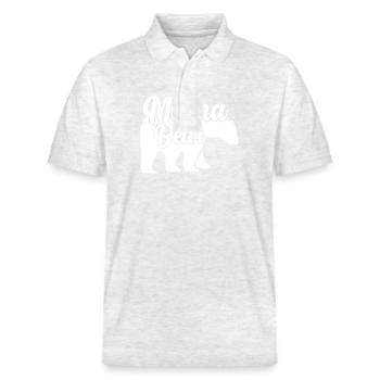 Mama Bear - Polo PREPSTER bio Stanley/Stella Unisexe - blanc chiné - Devant - Roxy (174cm) & Andy (188cm)