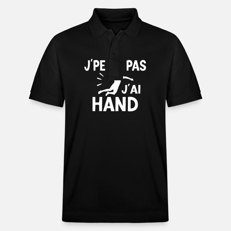 J'peux Pas J'ai Hand - Polo PREPSTER bio Stanley/Stella Unisexe - noir