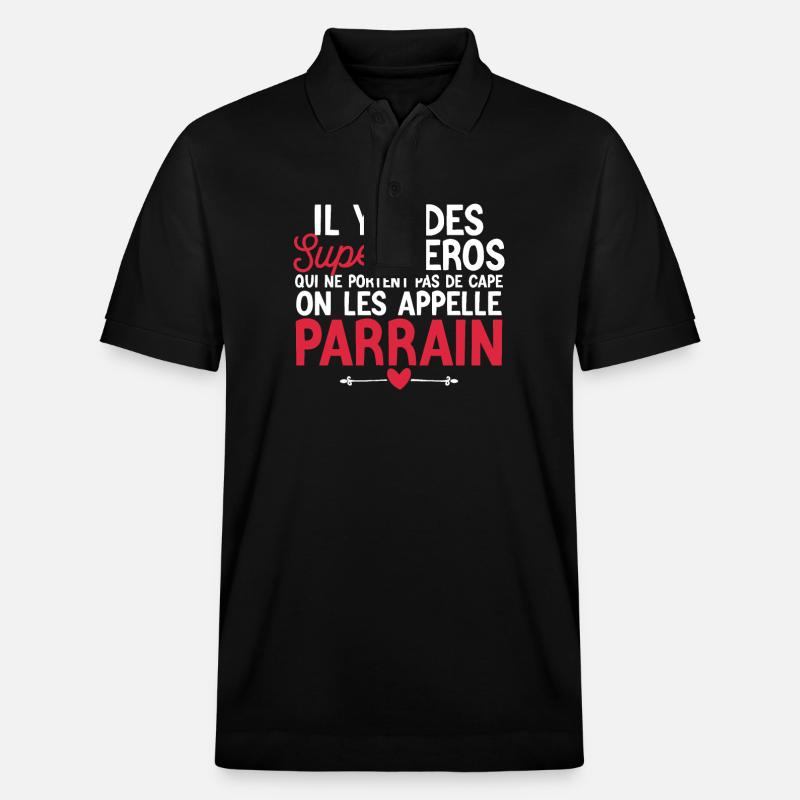 Mon parrain ce super héros - Polo PREPSTER bio Stanley/Stella Unisexe - noir