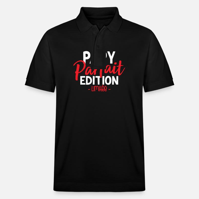 Papy Parfait Édition Limitée - Polo PREPSTER bio Stanley/Stella Unisexe - noir