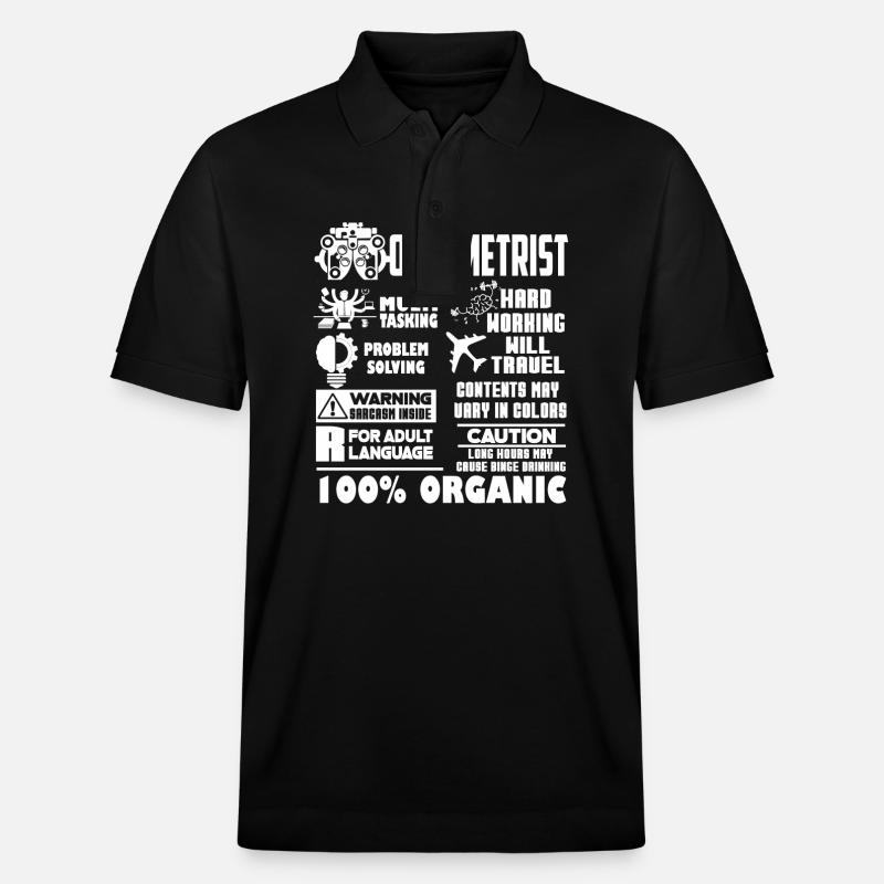 Optometrist Optometrist Solve Problems - Stanley/Stella Unisex Organic Polo Shirt PREPSTER - black