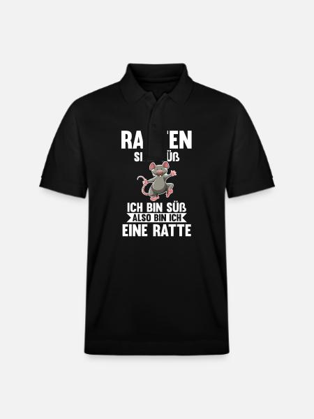 Nagetier Ratte Ratten - Stanley/Stella Unisex Bio-Poloshirt PREPSTER - Schwarz