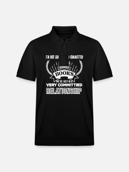 Book In Relationship with Books - Stanley/Stella Unisex Organic Polo Shirt PREPSTER - black