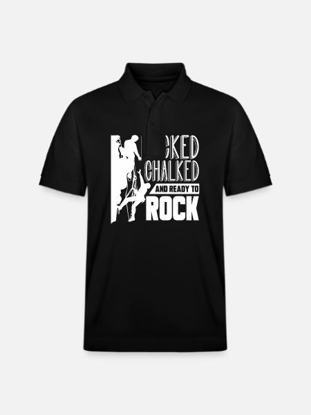 Ready To Rock Climbing - Stanley/Stella Unisex Organic Polo Shirt PREPSTER - black