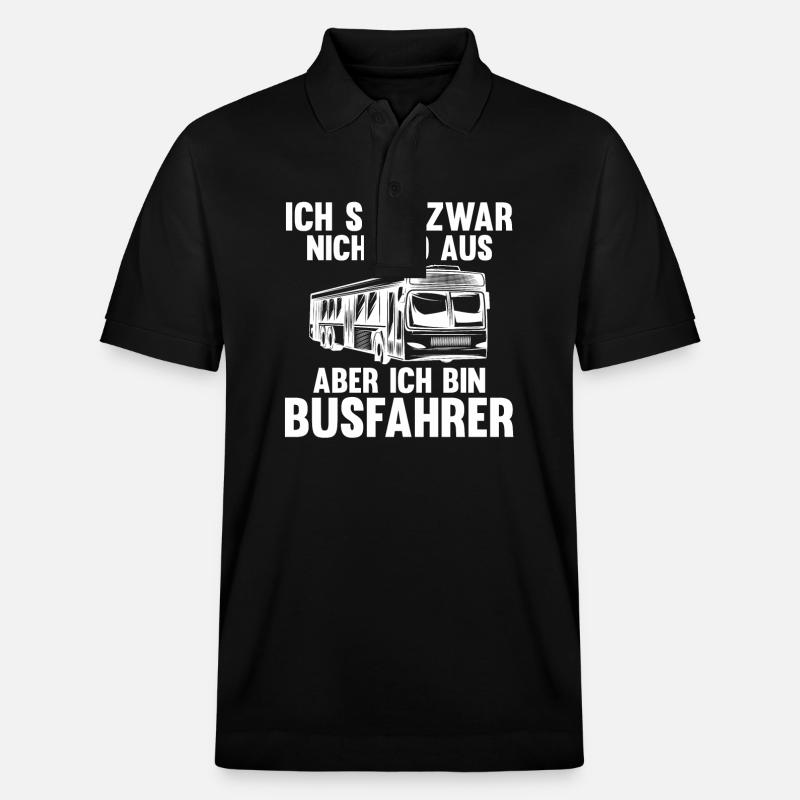 Bus Busfahrer - Stanley/Stella Unisex Bio-Poloshirt PREPSTER - Schwarz
