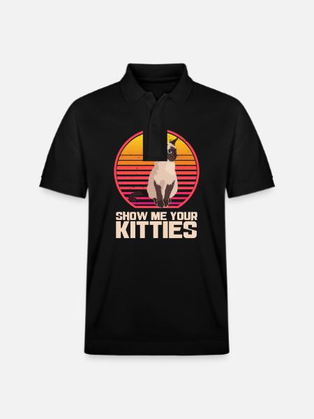 Show me your kittens - Stanley/Stella Unisex Organic Polo Shirt PREPSTER - black