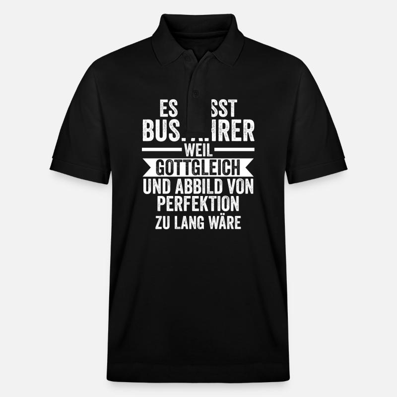 Bus Busfahrer - Stanley/Stella Unisex Bio-Poloshirt PREPSTER - Schwarz