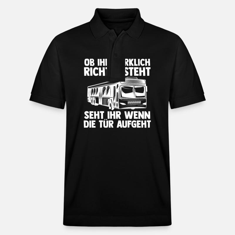 Bus Busfahrer - Stanley/Stella Unisex Bio-Poloshirt PREPSTER - Schwarz