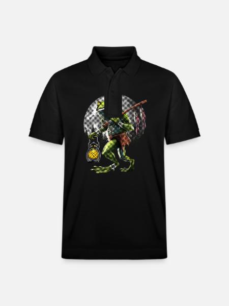 Cryptid Loveland Frogman - Stanley/Stella Unisex Organic Polo Shirt PREPSTER - black