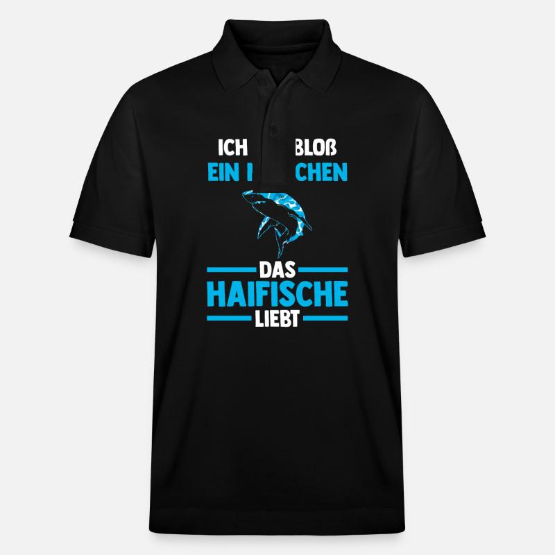 Fische Haifisch - Stanley/Stella Unisex Bio-Poloshirt PREPSTER - Schwarz
