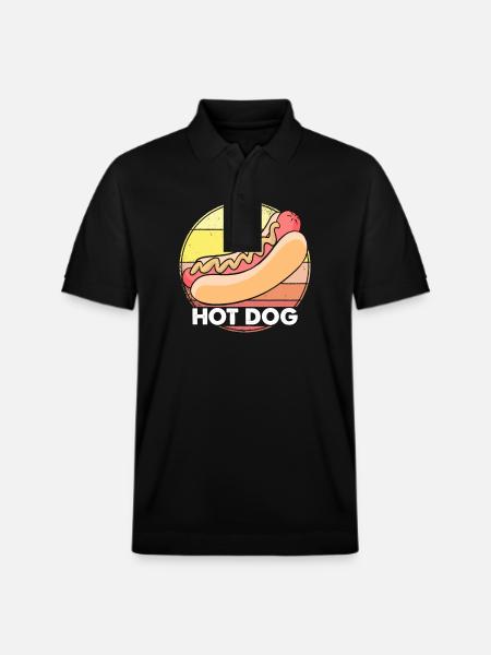 HOT DOG Citat til en hotdog elsker mænd kvinder - Stanley/Stella PREPSTER økologisk unisex poloshirt - sort
