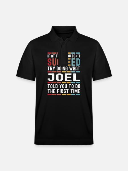 Joel Navn Personlig sjov fødselsdag jul - Stanley/Stella PREPSTER økologisk unisex poloshirt - sort