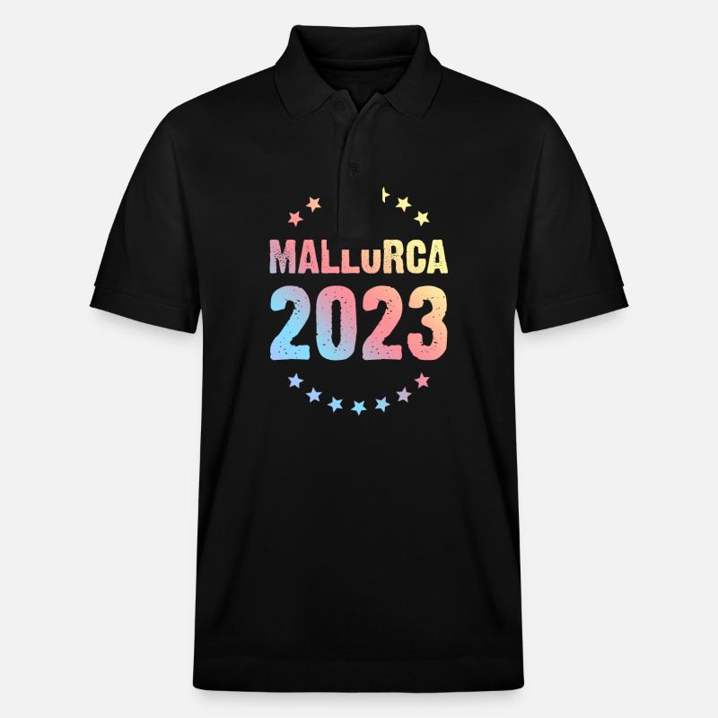 Mallorca 2023 - Stanley/Stella Unisex Bio-Poloshirt PREPSTER - Schwarz