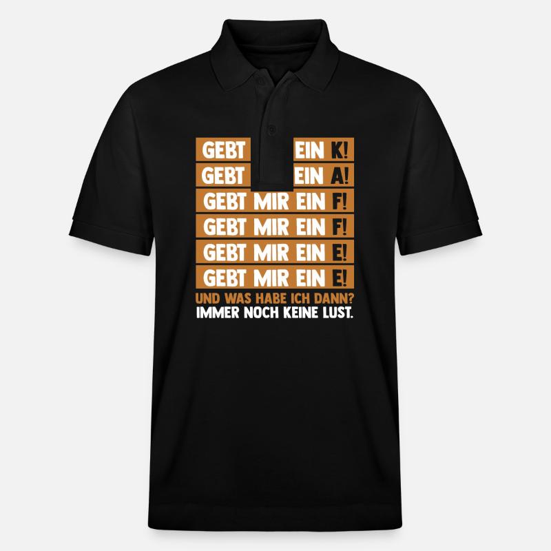 Kaffeetrinker Kaffeeliebhaber Kaffee - Stanley/Stella Unisex Bio-Poloshirt PREPSTER - Schwarz