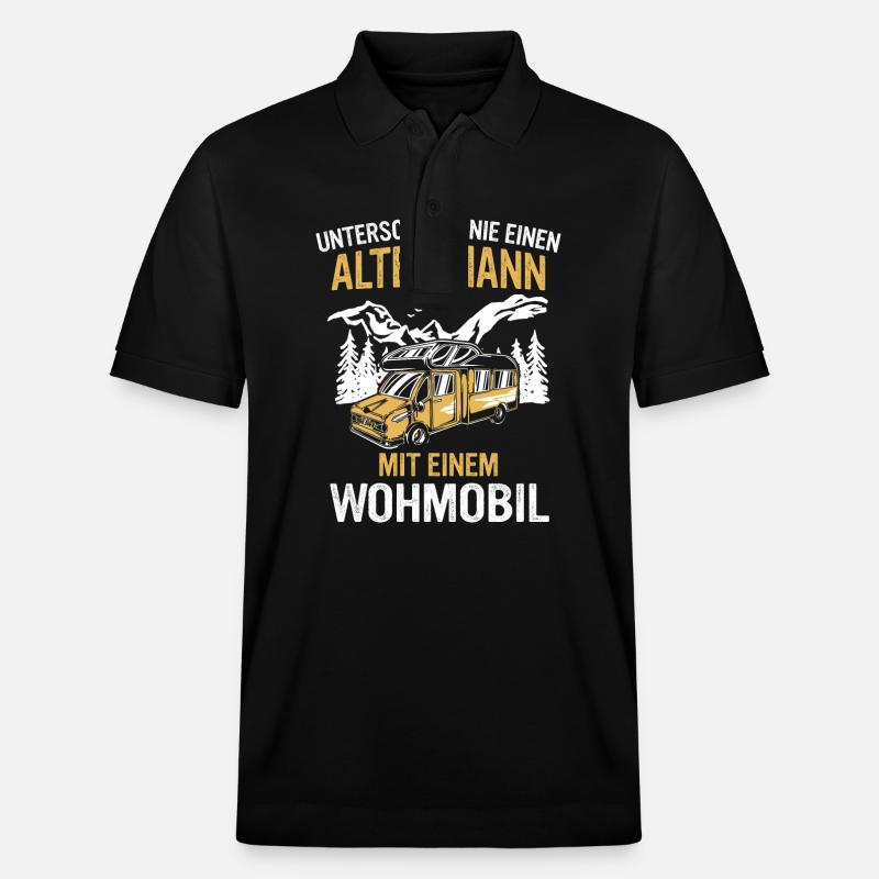 Camping Wohnwagen Camper - Stanley/Stella Unisex Bio-Poloshirt PREPSTER - Schwarz